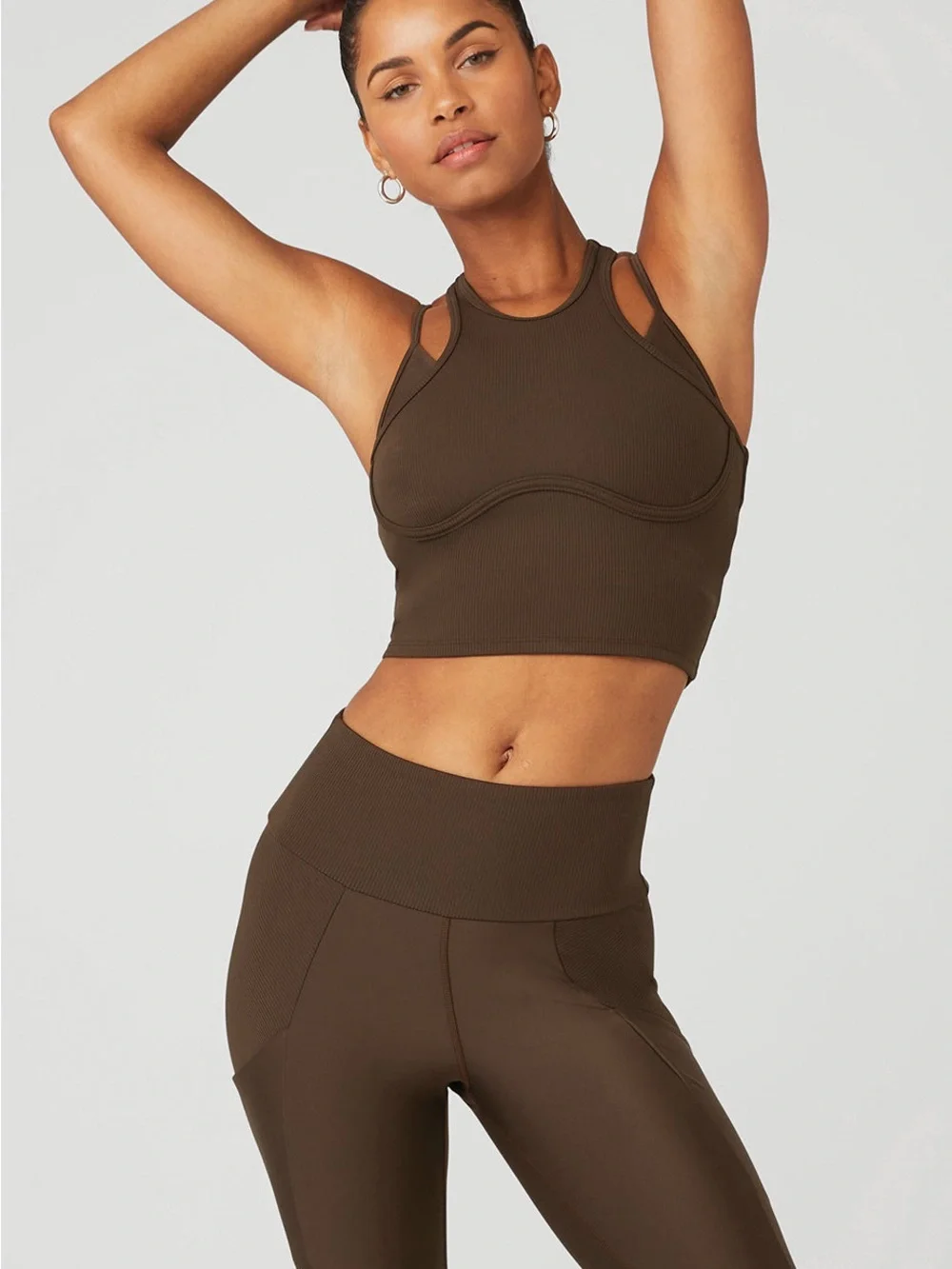ALO Yoga Ribbed Airlift Bra Tank Top - LIKE NEW